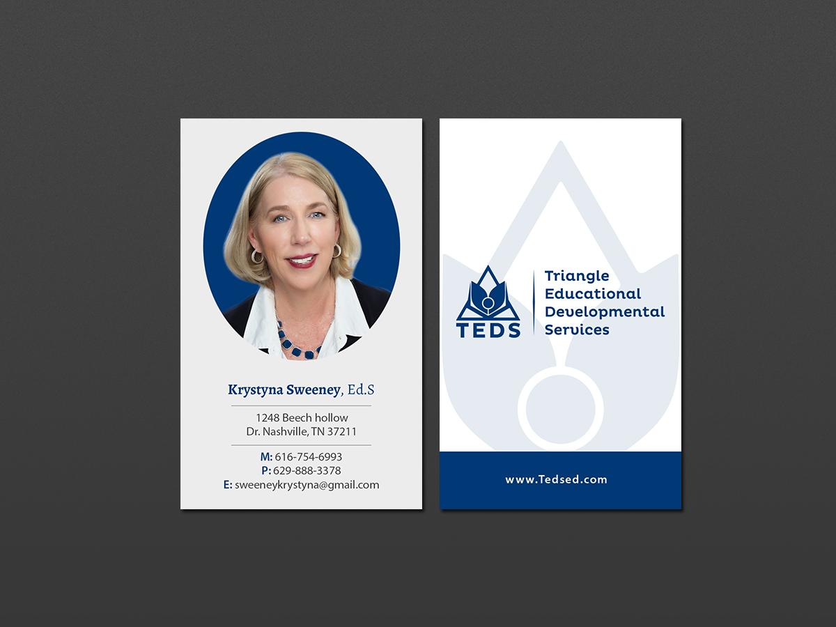 Business Card Design by Creations Box 2015 for Triangle Educational Developmental Services | Design #18134250
