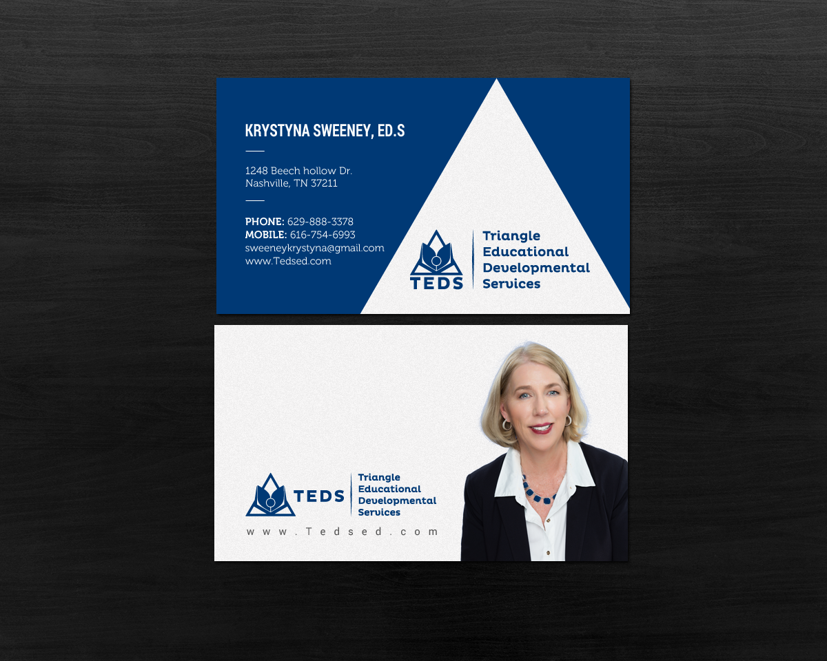 Business Card Design by chandrayaan.creative for Triangle Educational Developmental Services | Design #18133400