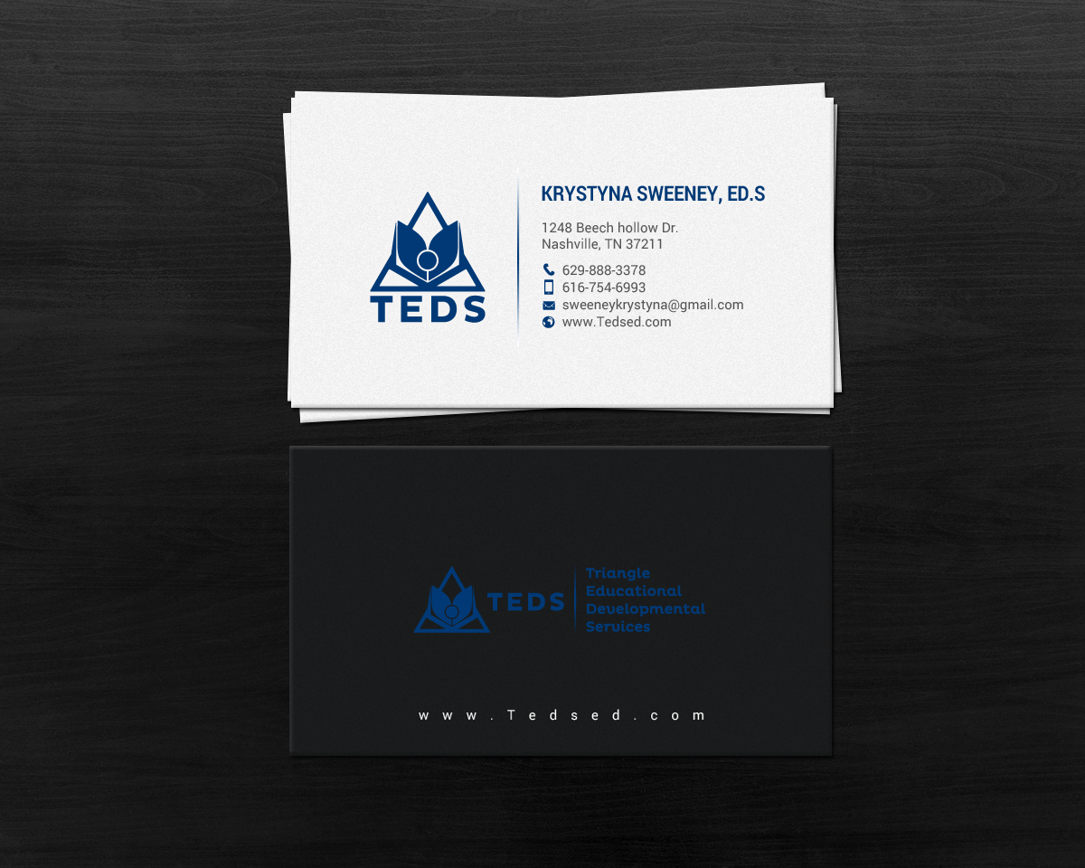 Business Card Design by chandrayaan.creative for Triangle Educational Developmental Services | Design #18136982