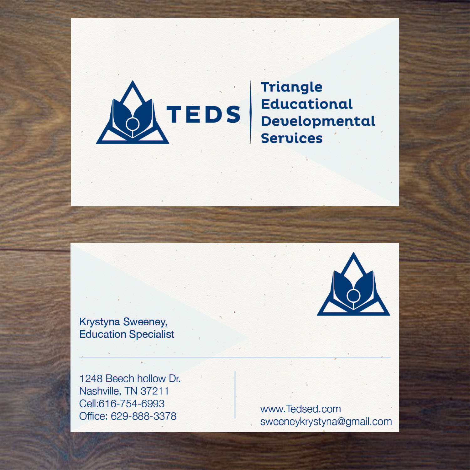 Business Card Design by Sofia Nunez for Triangle Educational Developmental Services | Design #18138364