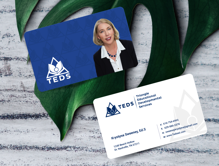 Business Card Design by Sarah Mathews for Triangle Educational Developmental Services | Design #18130858