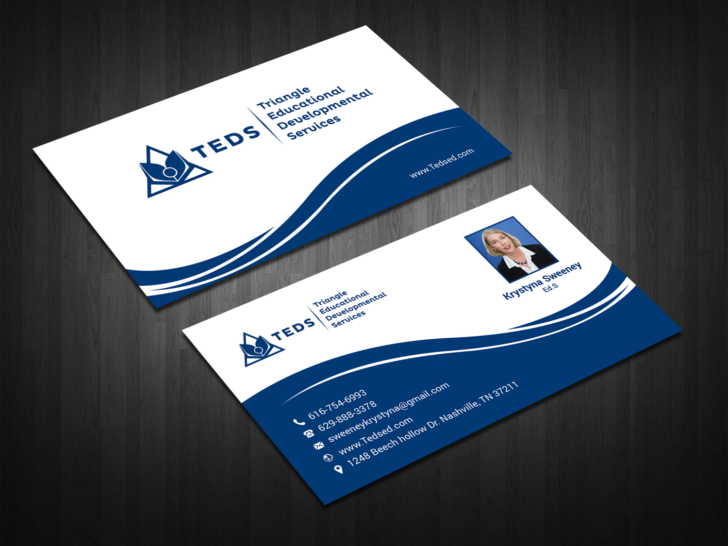 Serious, Modern, Consulting Business Card Design for Triangle Educational Developmental Services