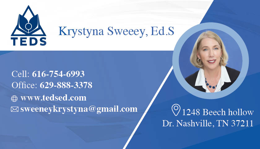 Business Card Design by SANDOSS M for Triangle Educational Developmental Services | Design #18168080