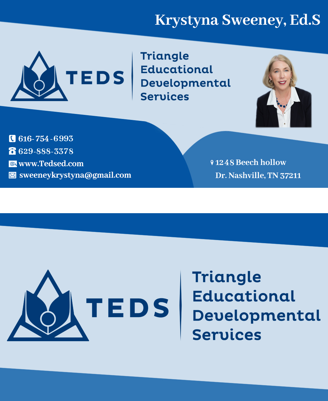 Business Card Design by sushma 4 for Triangle Educational Developmental Services | Design #18151217