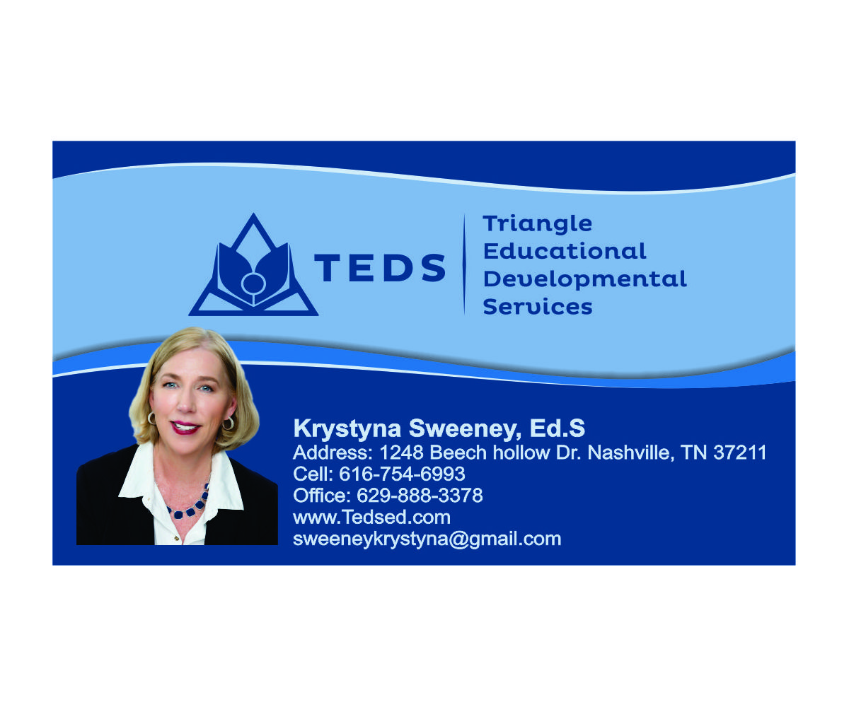 Business Card Design by DR.MARVELOUS for Triangle Educational Developmental Services | Design #18209213