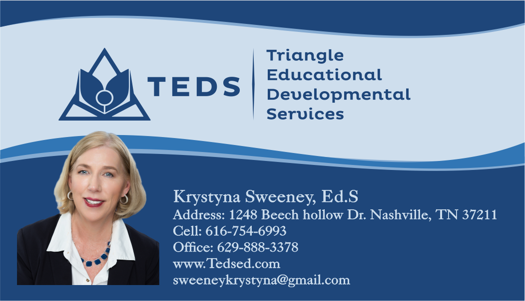 Visitenkarten-Design von DR.MARVELOUS für Triangle Educational Developmental Services | Design #18211479
