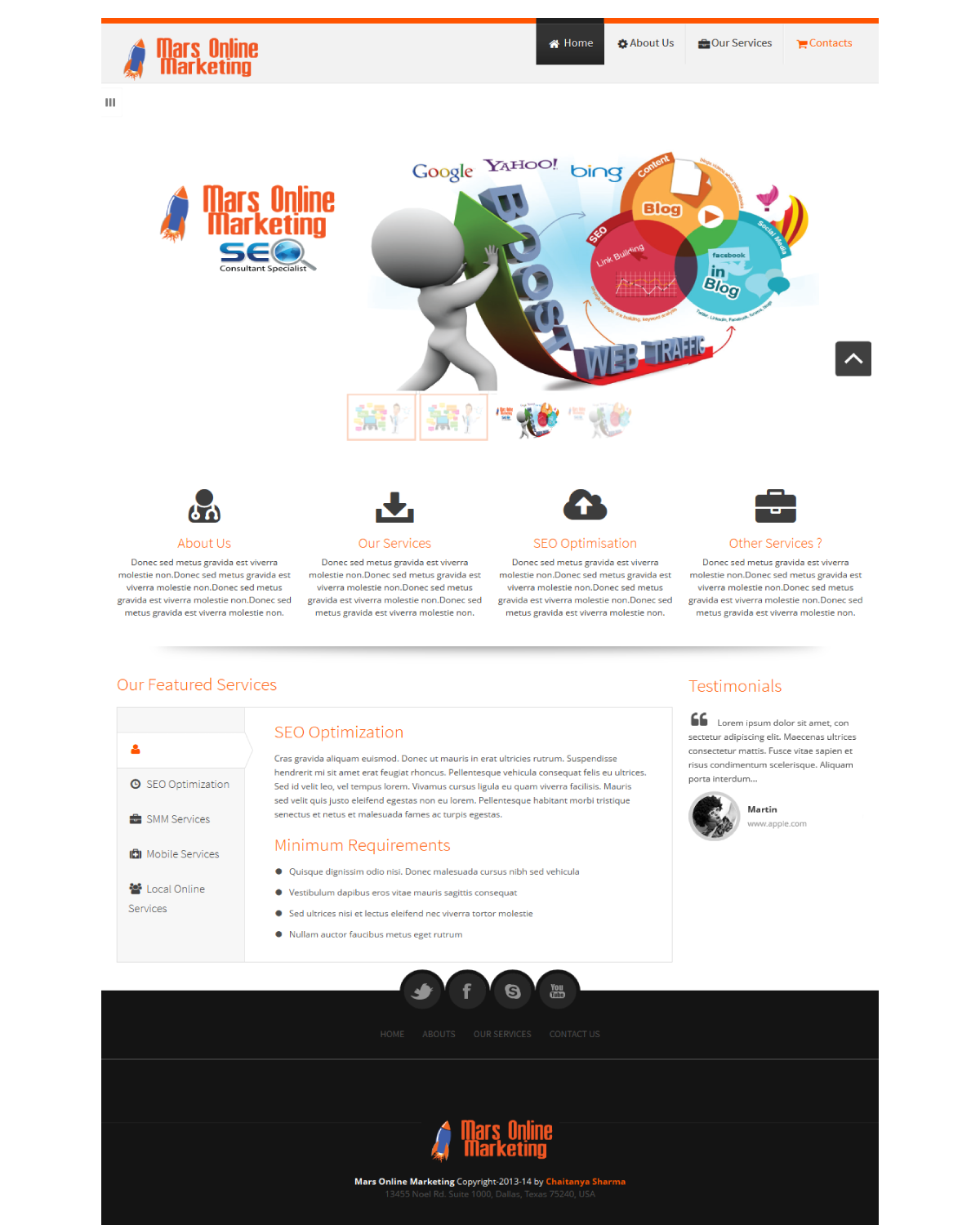 WordPress-Design von Chaitanya S. für Mars Online Marketing | Design #2797639