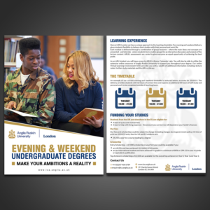 Flyer Design by debdesign for Anglia Ruskin University London | Design: #18164588