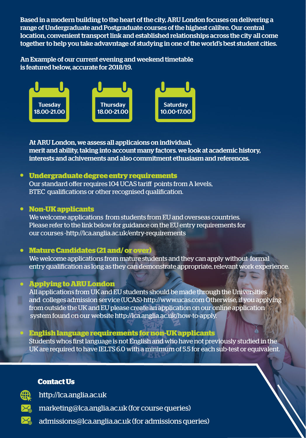 Flyer Design by Aps for Anglia Ruskin University London | Design #18215828