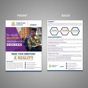 Flyer Design by creative.bugs for Anglia Ruskin University London | Design: #18148169