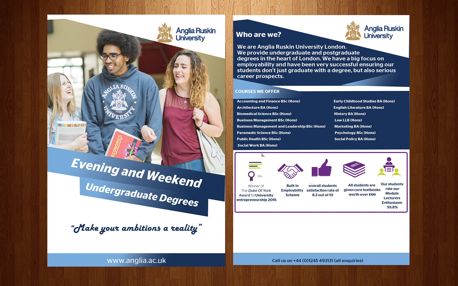 Diseño de Flyer por aspiremedia para Anglia Ruskin University London | Diseño #18152956