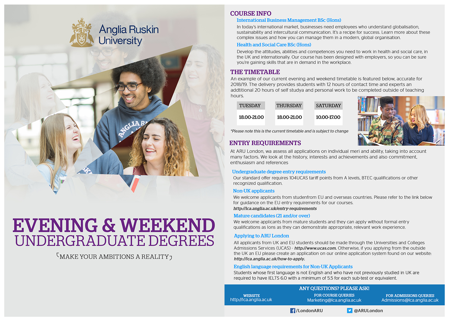 Flyer Design by kimuel.malizon for Anglia Ruskin University London | Design #18179534