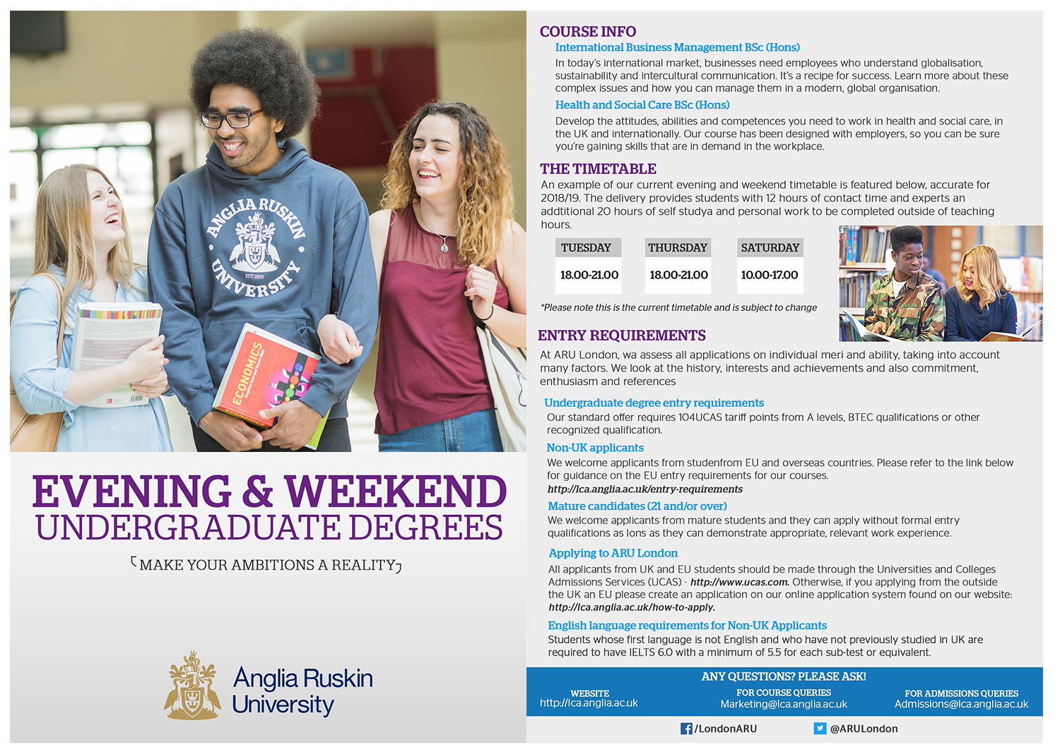 Flyer Design by kimuel.malizon for Anglia Ruskin University London | Design #18179567