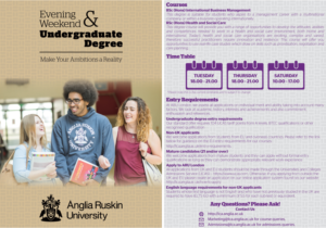 Diseño de Flyer por Charan Raveendra para Anglia Ruskin University London | Diseño: #18162689
