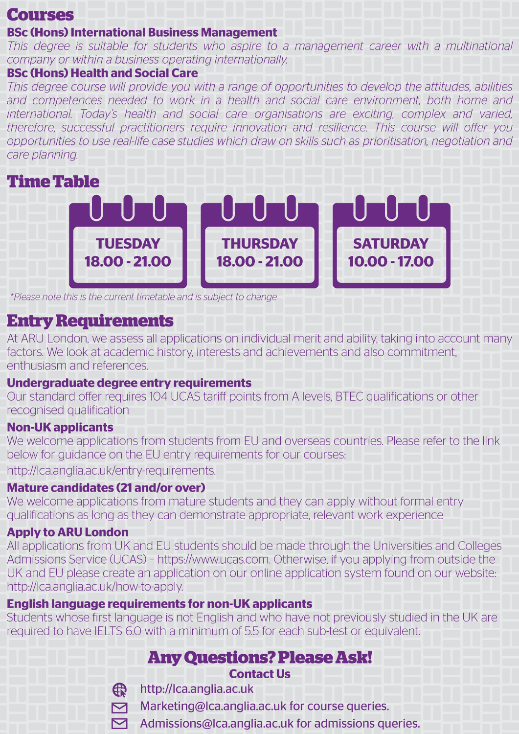 Flyer Design by Charan Raveendra for Anglia Ruskin University London | Design #18162690