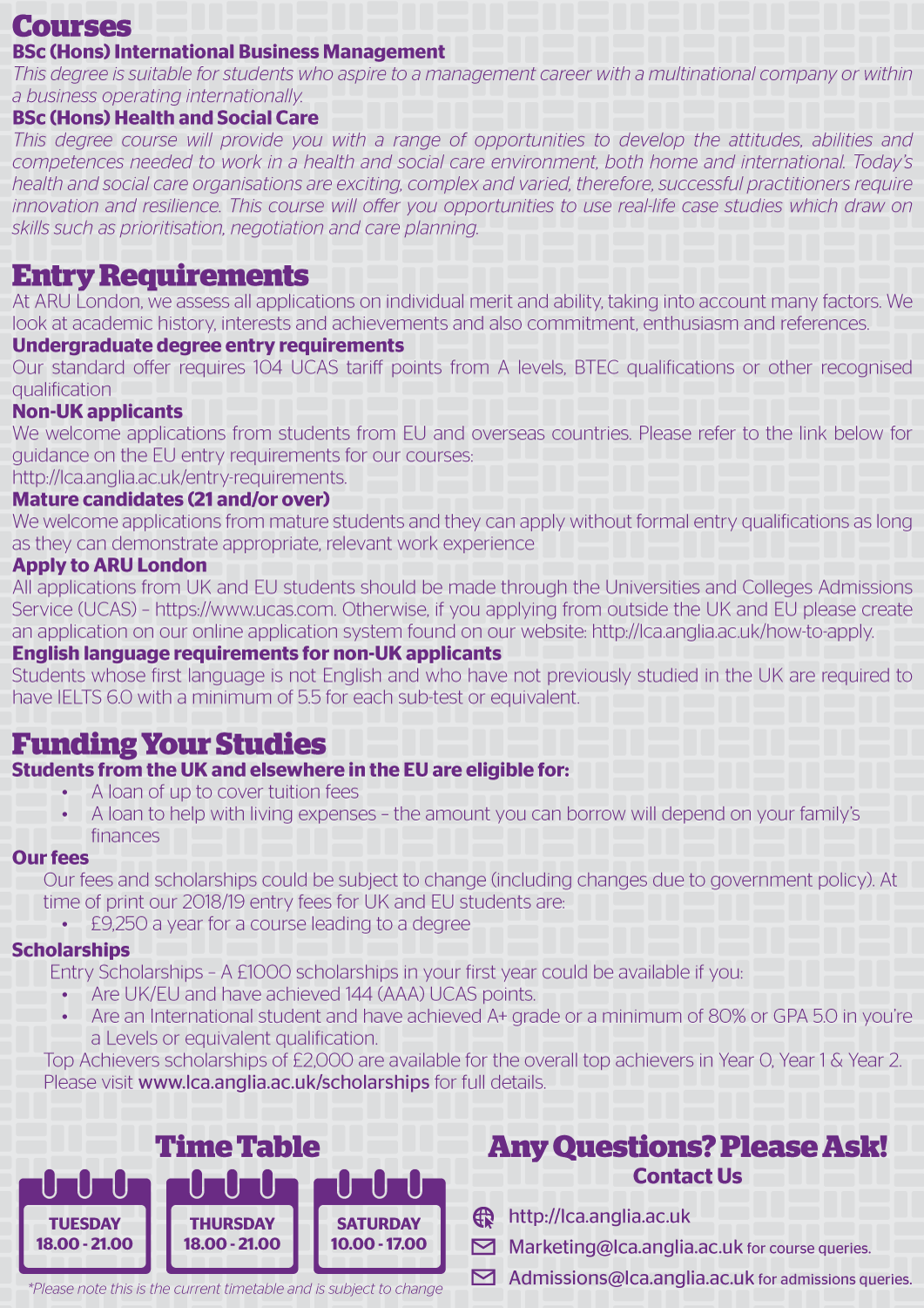 Flyer Design by Charan Raveendra for Anglia Ruskin University London | Design #18166461