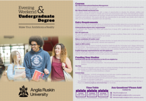 Flyer Design by Charan Raveendra for Anglia Ruskin University London | Design: #18166462