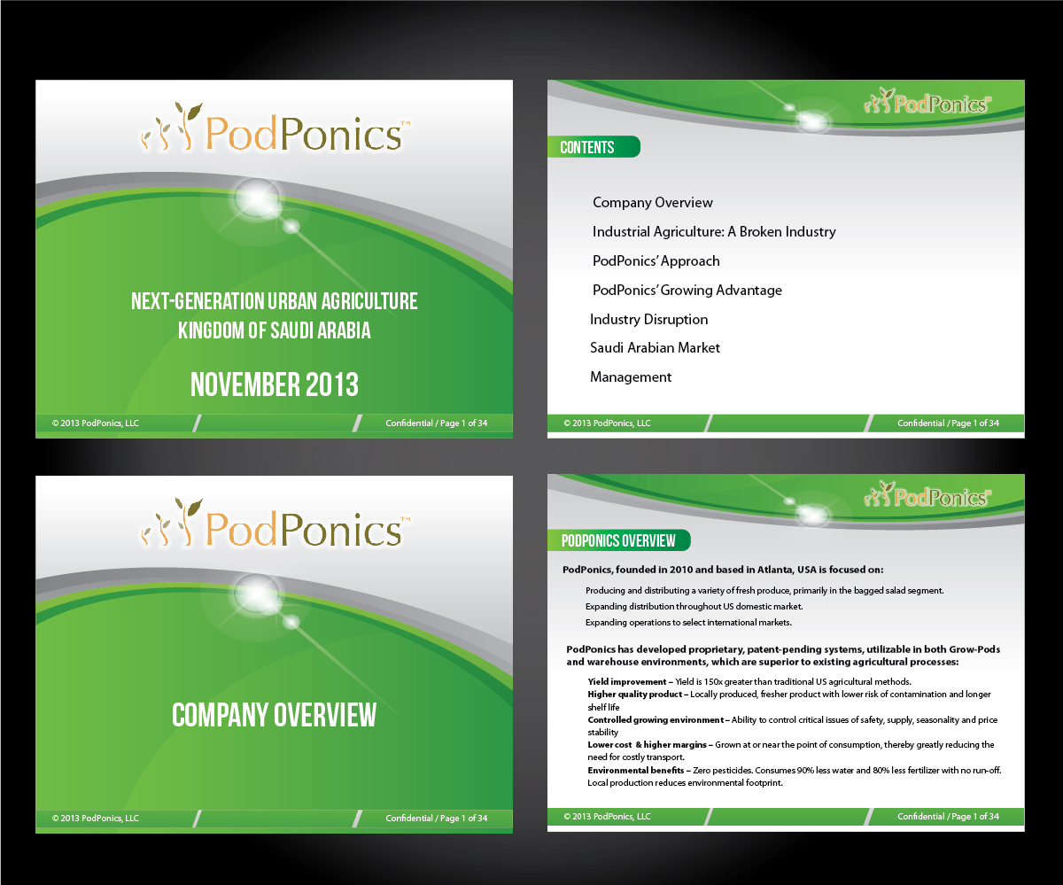 PowerPoint Design by joliau for PodPonics LLC | Design #2941475