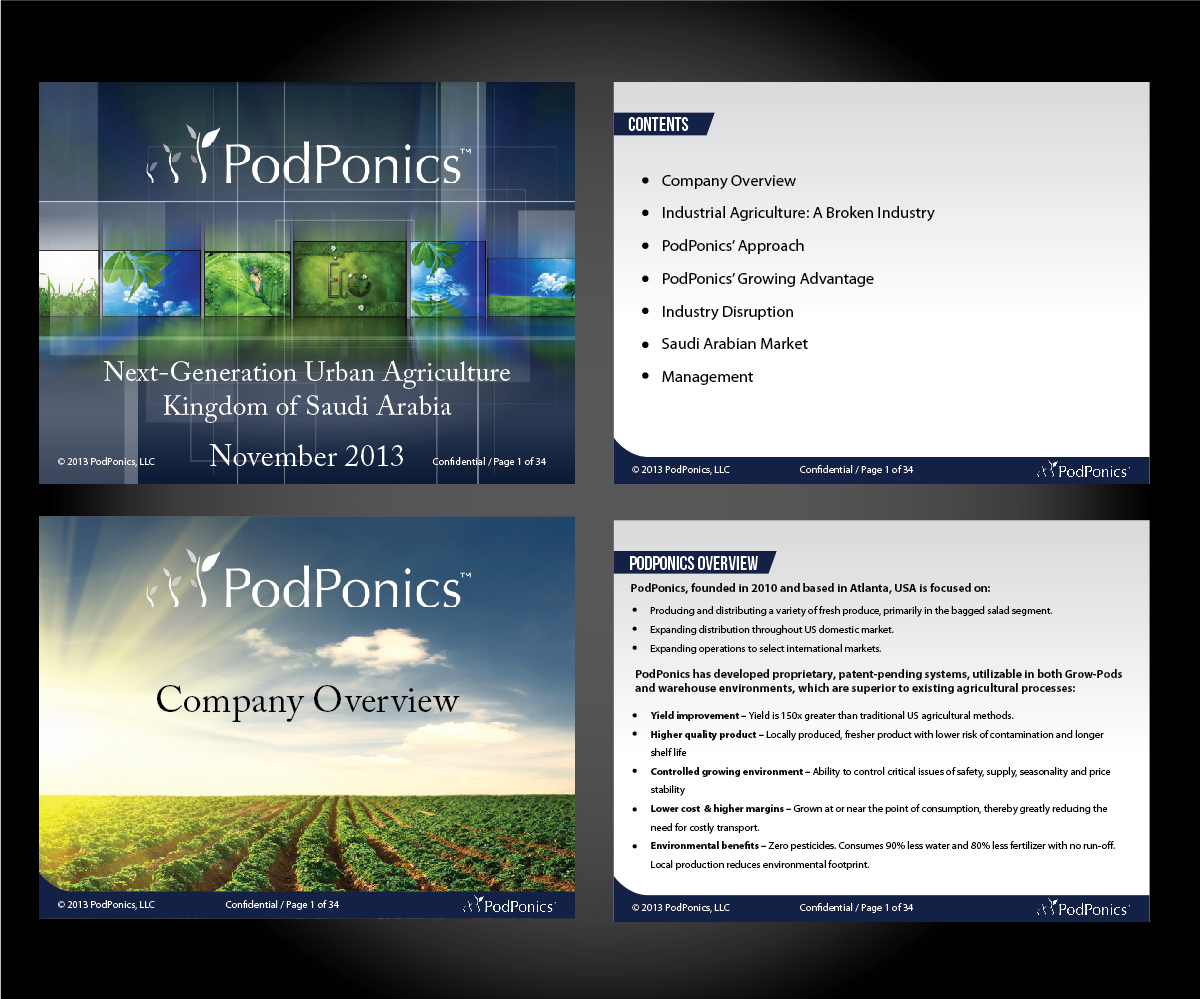 PowerPoint Design by joliau for PodPonics LLC | Design #2941553