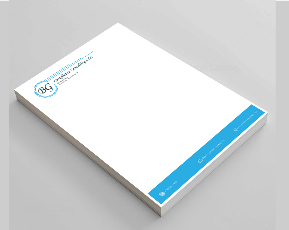 Letterhead Design by Expert Designer for BG Compliance Consulting, LLC | Design #18145868