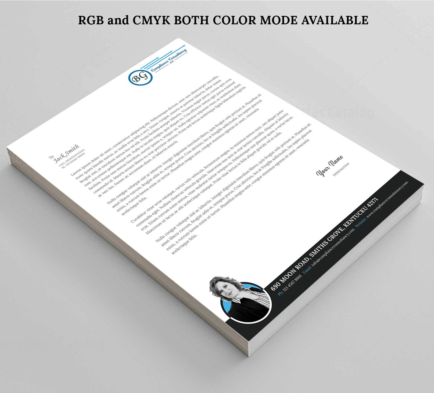 Letterhead Design by Expert Designer for BG Compliance Consulting, LLC | Design #18150573