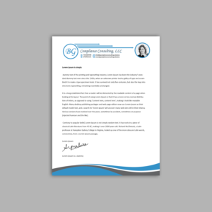 Letterhead Design by kousik for BG Compliance Consulting, LLC | Design: #18164561