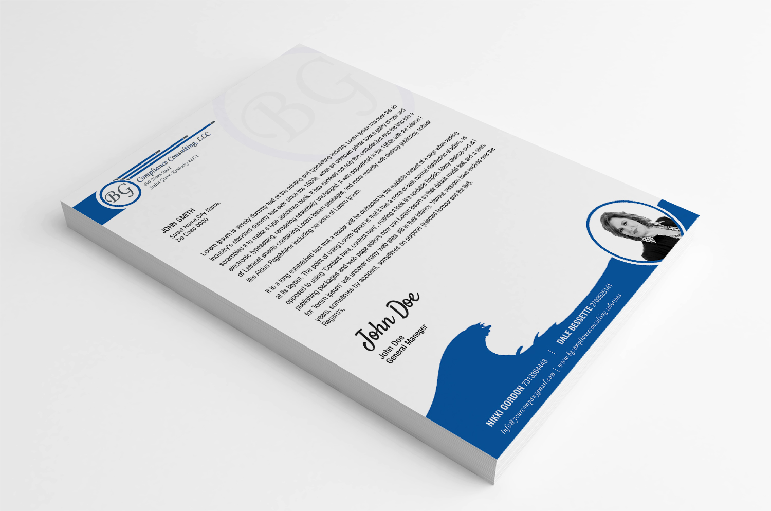 Letterhead Design by SL Designer for BG Compliance Consulting, LLC | Design #18176383