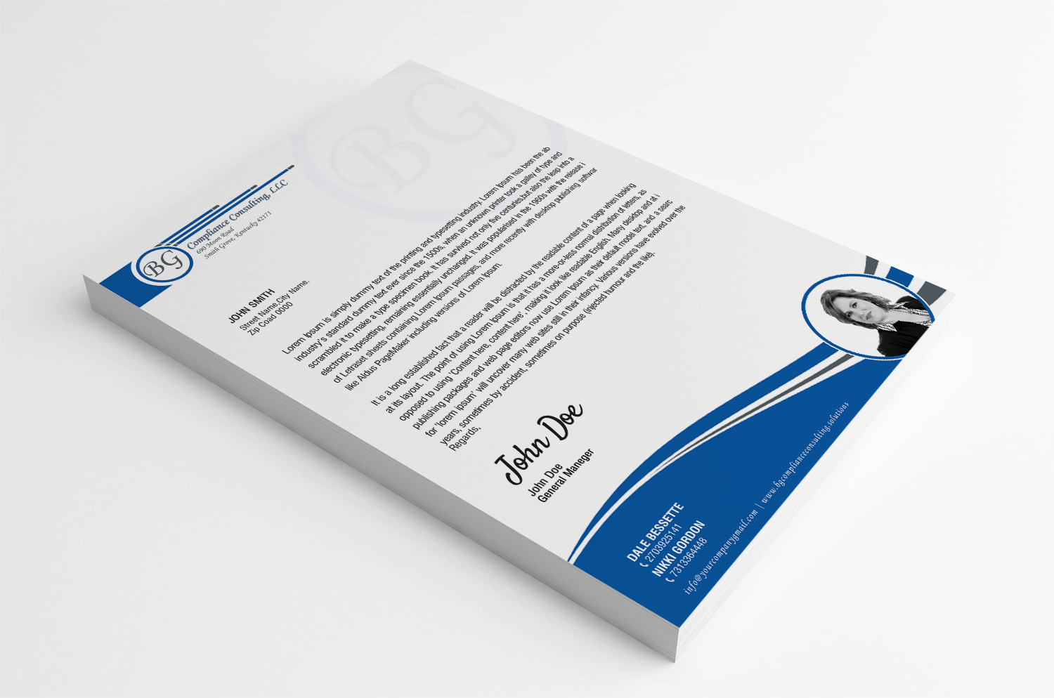 Letterhead Design by SL Designer for BG Compliance Consulting, LLC | Design #18176384