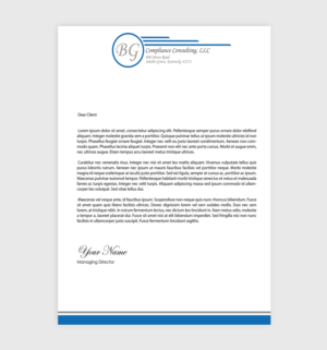 Letterhead Design by Designs 2019 for BG Compliance Consulting, LLC | Design: #18143381