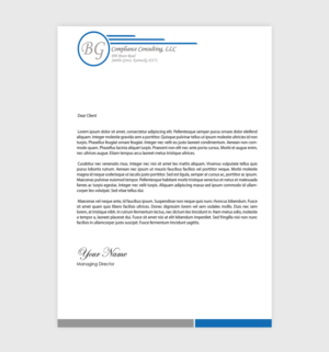Letterhead Design by Designs 2019 for BG Compliance Consulting, LLC | Design: #18143382