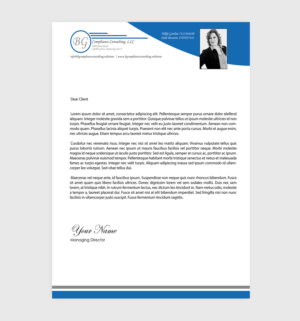 Letterhead Design by Designs 2019 for BG Compliance Consulting, LLC | Design: #18160689