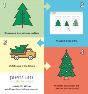 Premium Christmas Trees needs words putting into pictures! | Graphic Design by Alaya