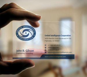 Design de Carte de Visite par INDIAN_Ashok pour United Intelligence Corporation | Design : #18142047