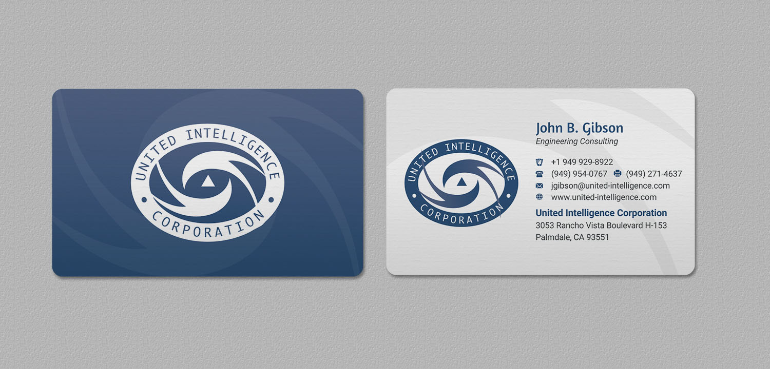 Business Card Design by INDIAN_Ashok for United Intelligence Corporation | Design #18142050
