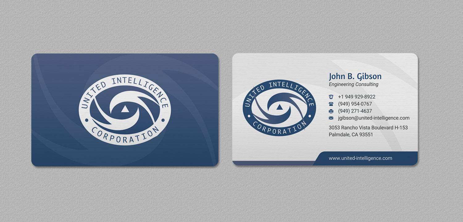 Business Card Design by INDIAN_Ashok for United Intelligence Corporation | Design #18142057