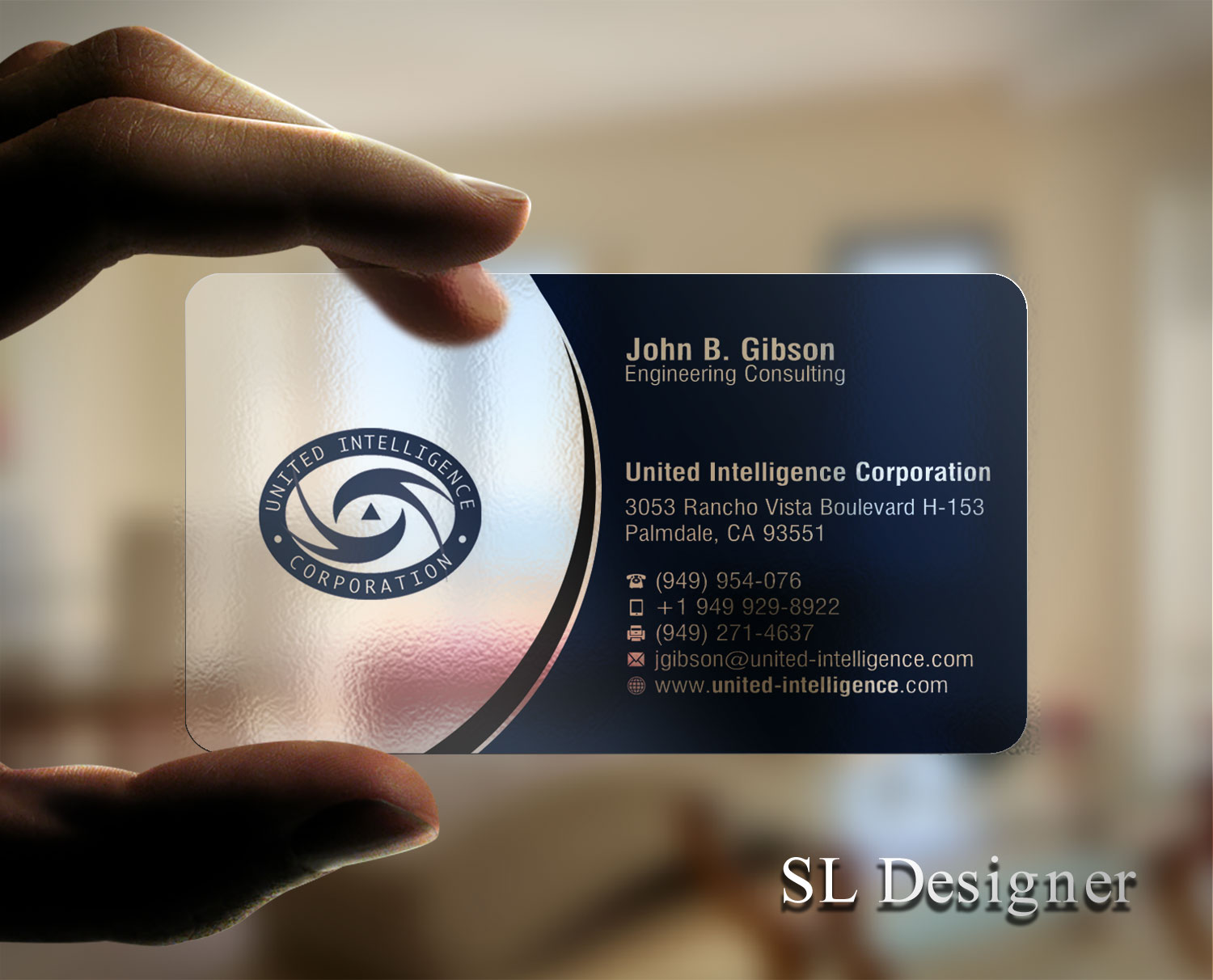 Business Card Design by SL Designer for United Intelligence Corporation | Design #18142532