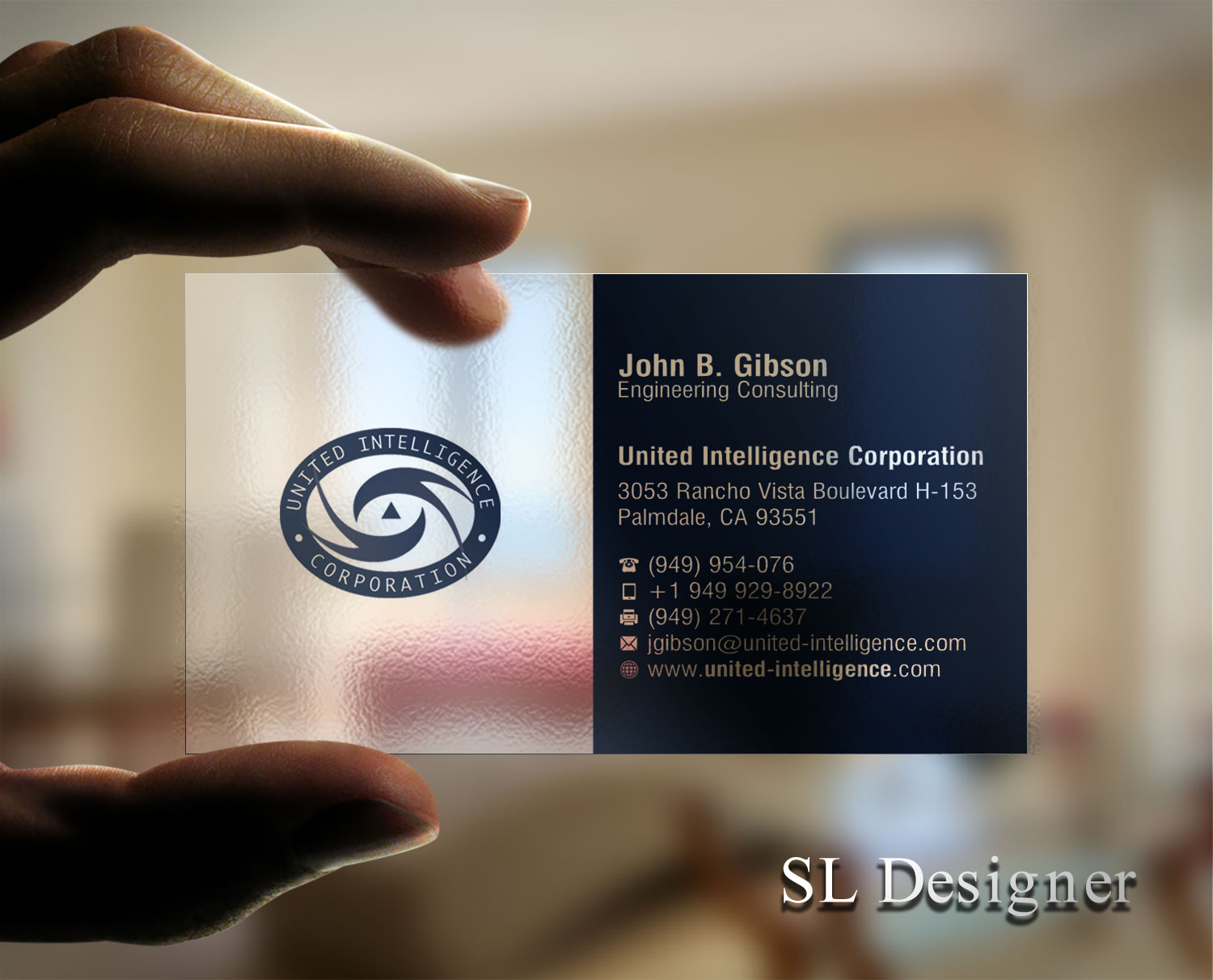 Diseño de Tarjeta de Presentación por SL Designer para United Intelligence Corporation | Diseño #18142533