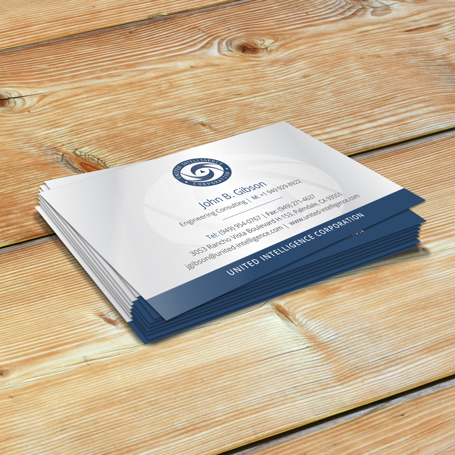 Business Card Design by Creative Jiniya for United Intelligence Corporation | Design #18142274