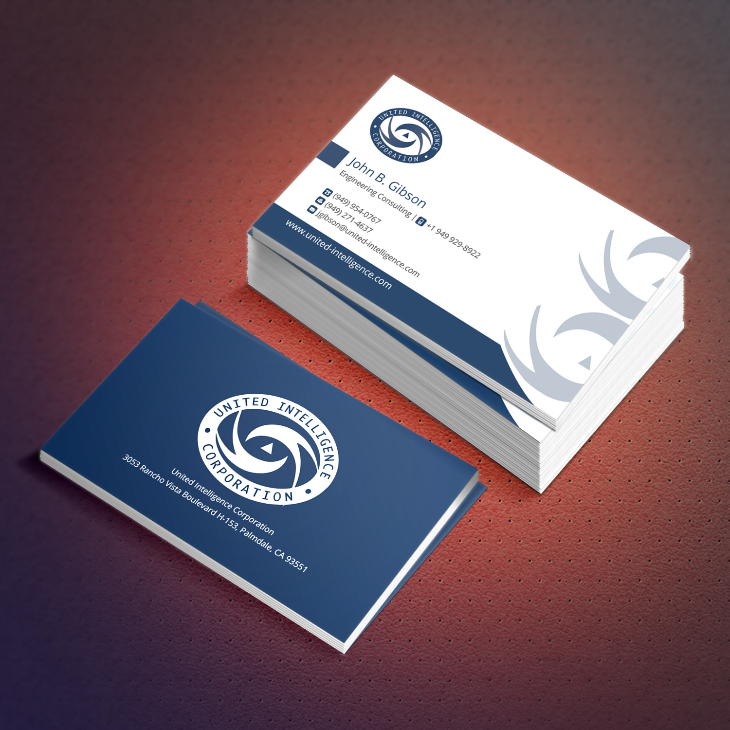 Business Card Design by Creative Jiniya for United Intelligence Corporation | Design #18142276