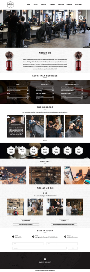 Web Design par Aceamazed pour THE BARBERS' MARK INC | Design : #18231007