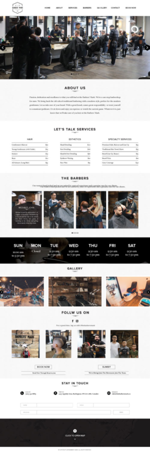 Web Design par Aceamazed pour THE BARBERS' MARK INC | Design : #18270163