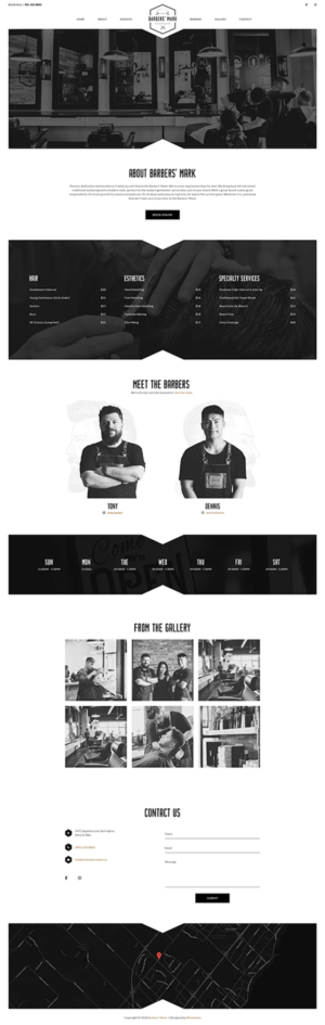 Diseño Web por Minkimoto para THE BARBERS' MARK INC | Diseño #18174217