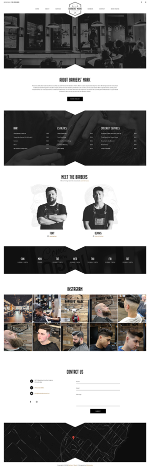 Web Design par Minkimoto pour THE BARBERS' MARK INC | Design : #18213115