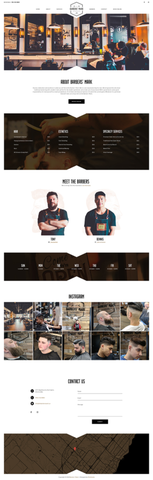 Web Design par Minkimoto pour THE BARBERS' MARK INC | Design : #18221502