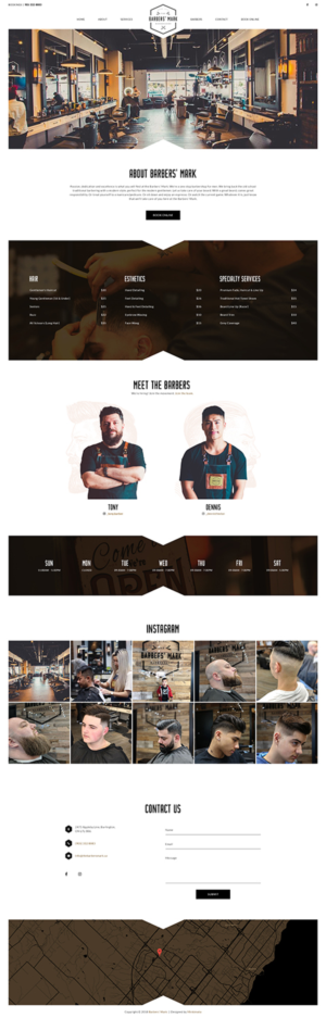 Web Design par Minkimoto pour THE BARBERS' MARK INC | Design : #18221503