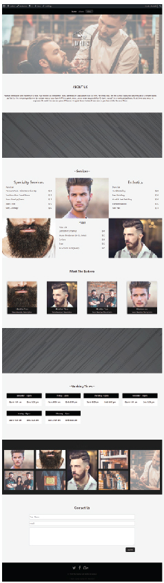 Web Design by dhamkith for THE BARBERS' MARK INC | Design #18209182