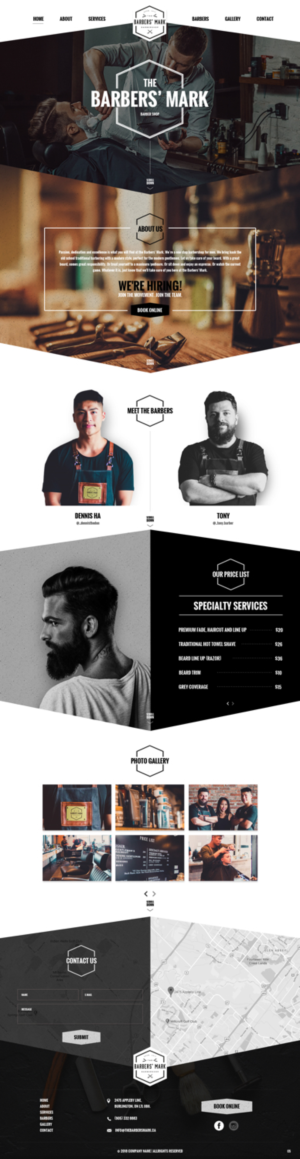 Web Design par pb pour THE BARBERS' MARK INC | Design : #18174035
