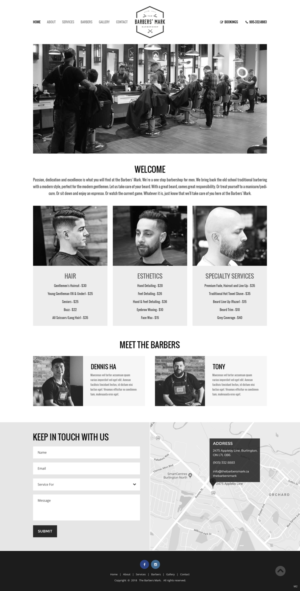Web Design par pb pour THE BARBERS' MARK INC | Design : #18211928