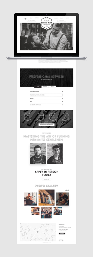 Diseño Web por Ved Web Services para THE BARBERS' MARK INC | Diseño #18145748