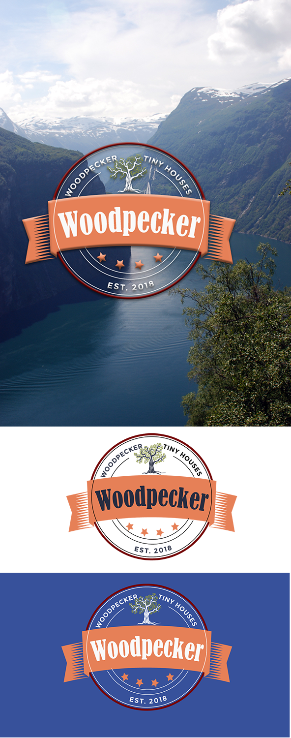 Logo Design by Grebowiec Peter for Woodpecker Tiny Houses | Design #18170569